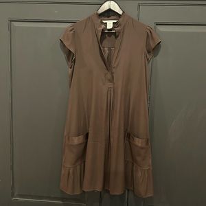 Beautiful chocolate brown classic Diane Von Furstenberg trapeze dress